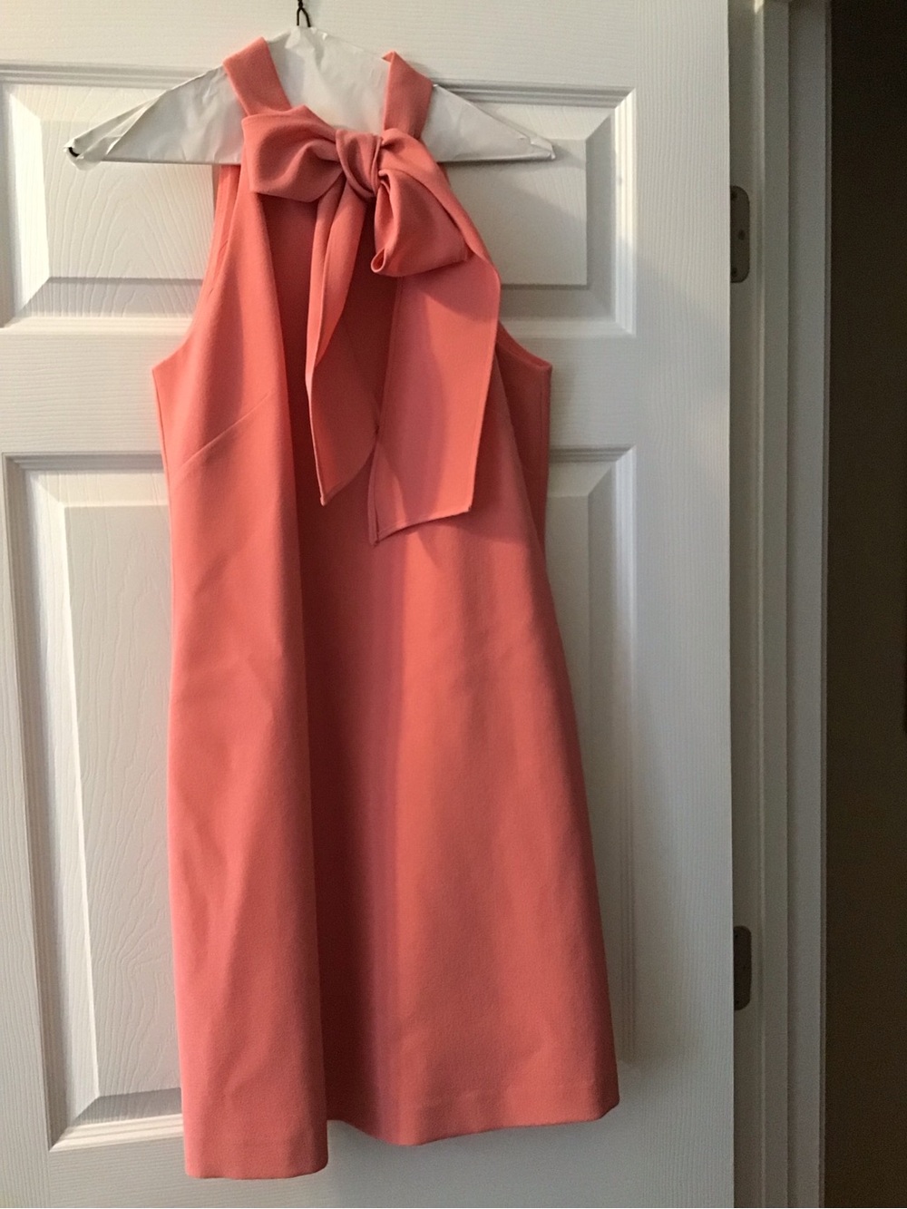 Vince Camuto Coral Bow-Neck Mini Dress